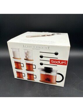 Vintage Bodum Tea Set 4 Picard Cups Le POT 11 pc NIOB